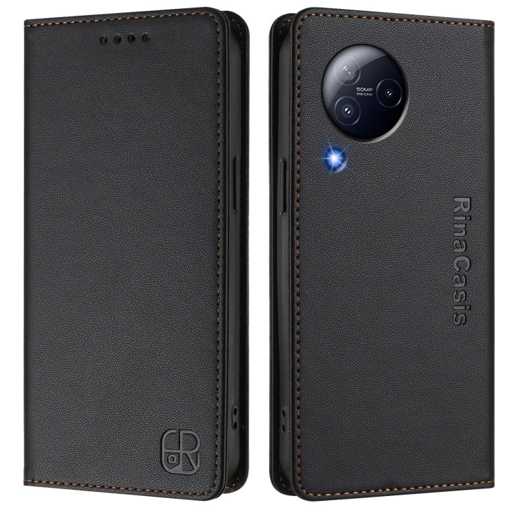 For Xiaomi Civi 3 5G RC01 Dual-Folded Magnetic Suction RFID Leather Phone Case