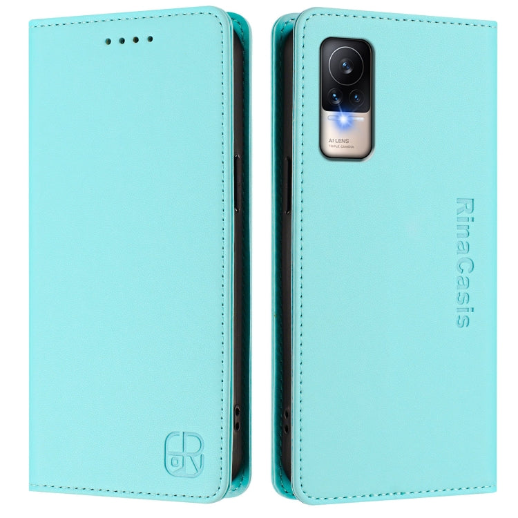 For Xiaomi Civi 1S RC01 Dual-Folded Magnetic Suction RFID Leather Phone Case