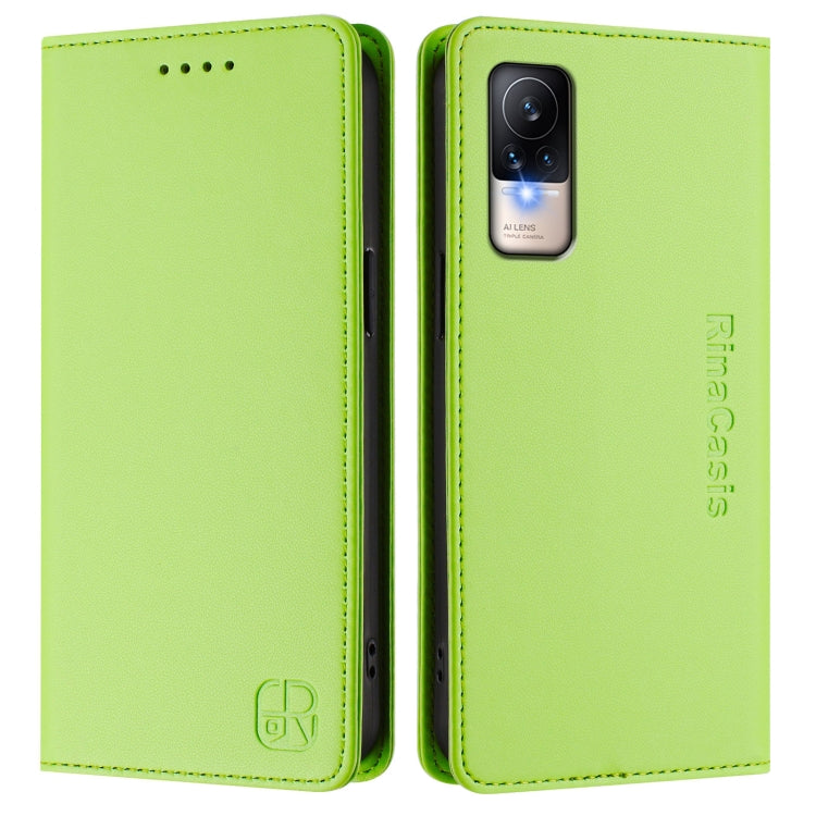 For Xiaomi Civi 1S RC01 Dual-Folded Magnetic Suction RFID Leather Phone Case