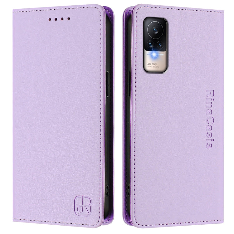 For Xiaomi Civi 1S RC01 Dual-Folded Magnetic Suction RFID Leather Phone Case