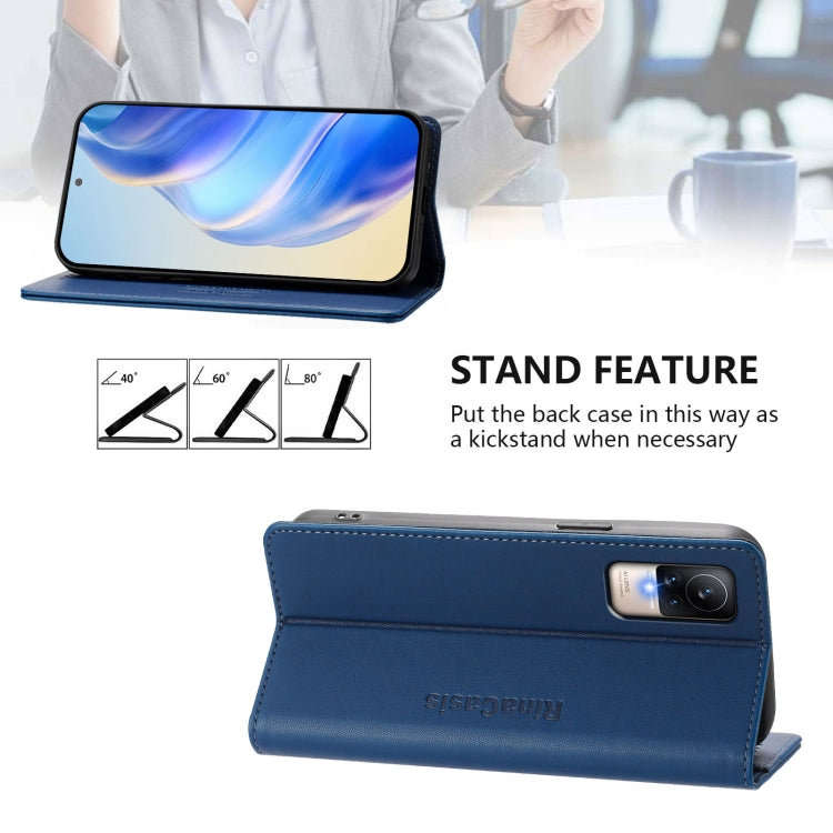 For Xiaomi Civi 1S RC01 Dual-Folded Magnetic Suction RFID Leather Phone Case
