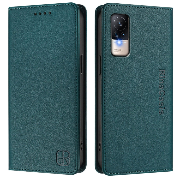 For Xiaomi Civi 1S RC01 Dual-Folded Magnetic Suction RFID Leather Phone Case