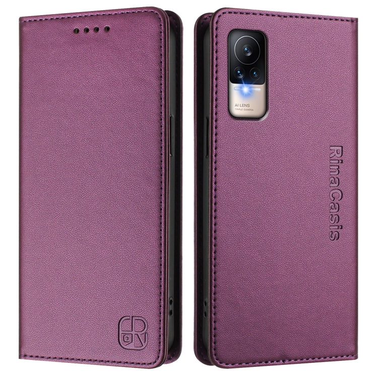 For Xiaomi Civi 1S RC01 Dual-Folded Magnetic Suction RFID Leather Phone Case