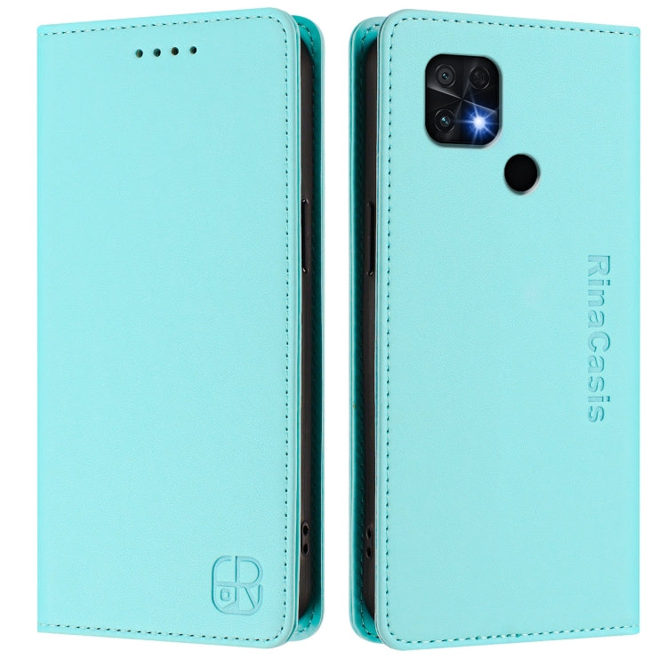 For Xiaomi Poco C40 RC01 Dual-Folded Magnetic Suction RFID Leather Phone Case