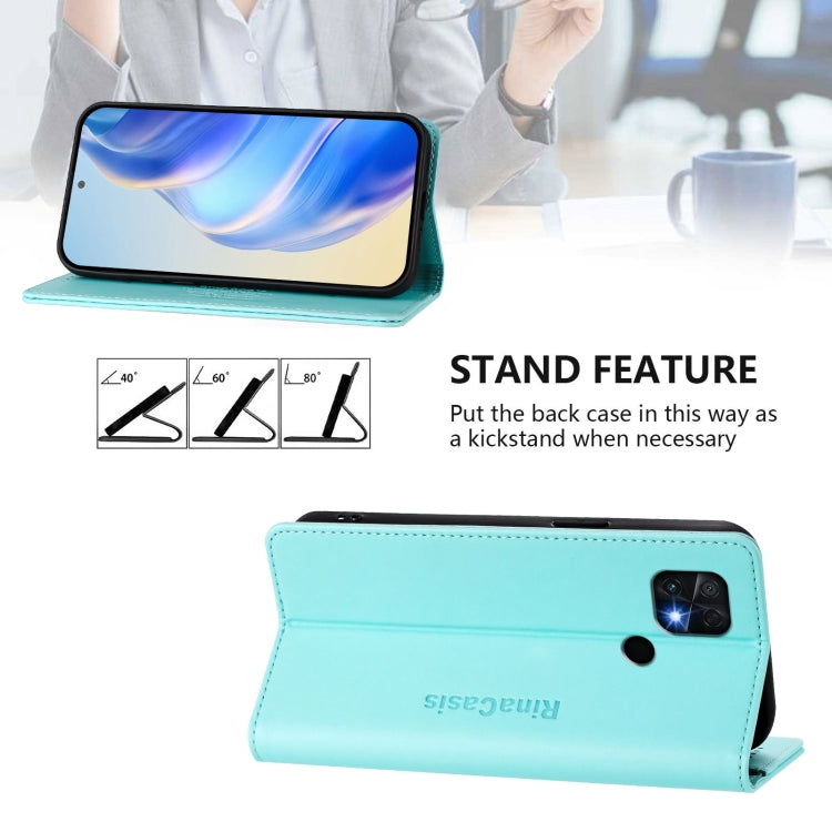 For Xiaomi Poco C40 RC01 Dual-Folded Magnetic Suction RFID Leather Phone Case