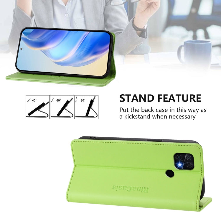 For Xiaomi Poco C40 RC01 Dual-Folded Magnetic Suction RFID Leather Phone Case