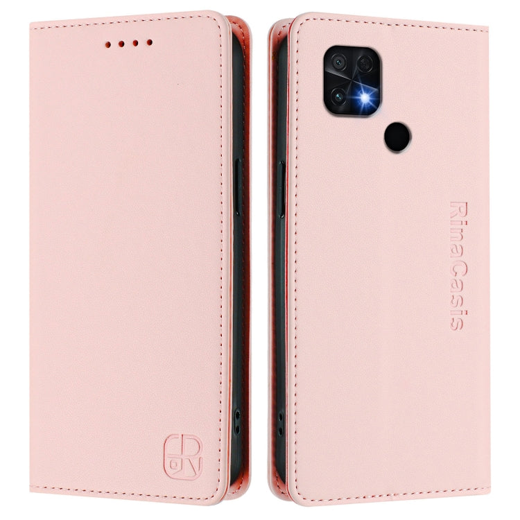 For Xiaomi Poco C40 RC01 Dual-Folded Magnetic Suction RFID Leather Phone Case