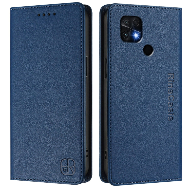 For Xiaomi Poco C40 RC01 Dual-Folded Magnetic Suction RFID Leather Phone Case