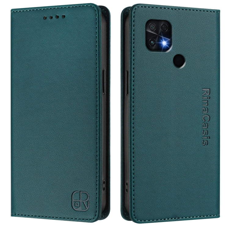 For Xiaomi Poco C40 RC01 Dual-Folded Magnetic Suction RFID Leather Phone Case