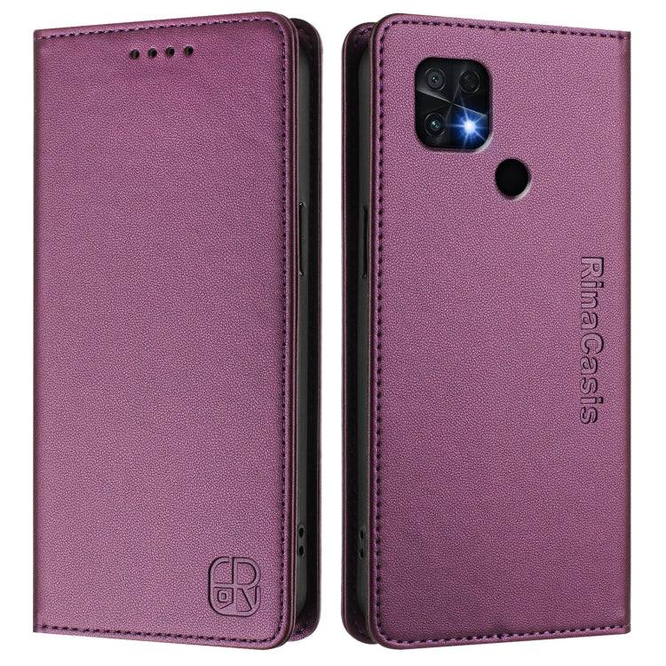 For Xiaomi Poco C40 RC01 Dual-Folded Magnetic Suction RFID Leather Phone Case