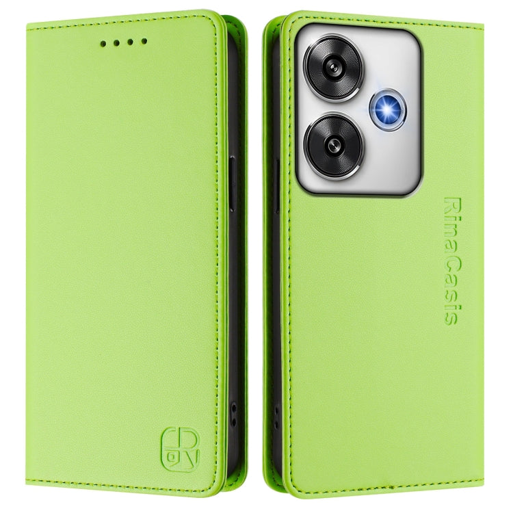 For Xiaomi Poco F6 5G RC01 Dual-Folded Magnetic Suction RFID Leather Phone Case