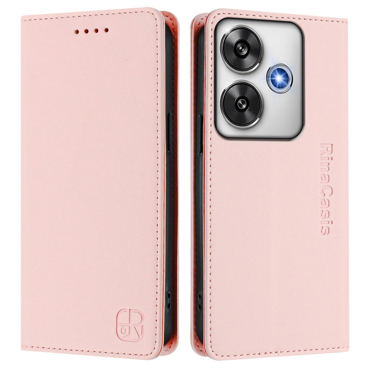 For Xiaomi Poco F6 5G RC01 Dual-Folded Magnetic Suction RFID Leather Phone Case
