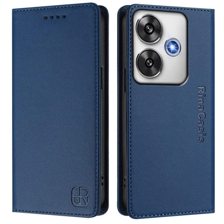 For Xiaomi Poco F6 5G RC01 Dual-Folded Magnetic Suction RFID Leather Phone Case