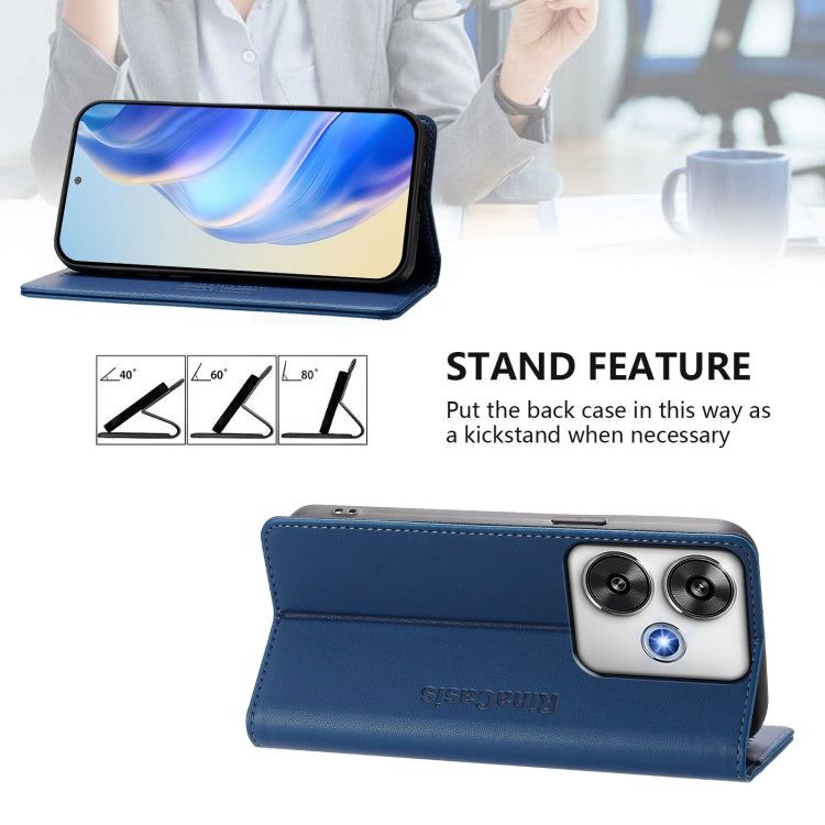 For Xiaomi Poco F6 5G RC01 Dual-Folded Magnetic Suction RFID Leather Phone Case
