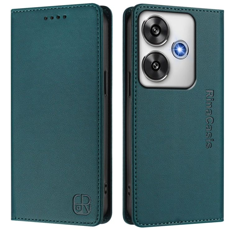 For Xiaomi Poco F6 5G RC01 Dual-Folded Magnetic Suction RFID Leather Phone Case