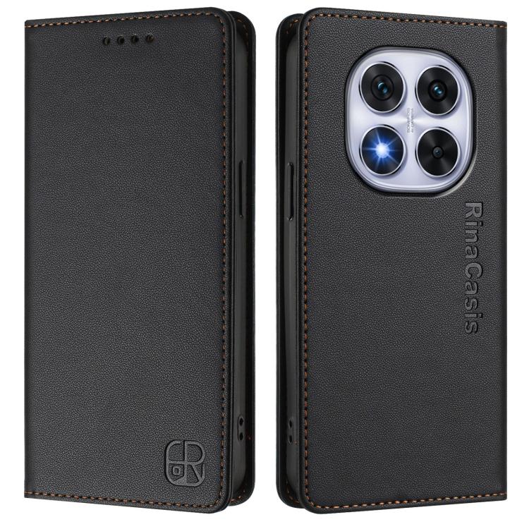 For Xiaomi Poco X7 5G / Redmi Note 14 Pro 5G RC01 Dual-Folded Magnetic Suction RFID Leather Phone Case