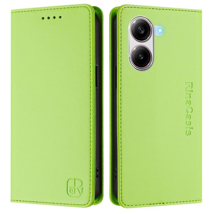 For Xiaomi Poco X7 Pro 5G / Redmi Turbo 4 5G RC01 Dual-Folded Magnetic Suction RFID Leather Phone Case