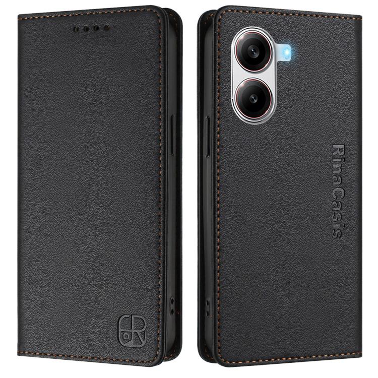 For Xiaomi Poco X7 Pro 5G / Redmi Turbo 4 5G RC01 Dual-Folded Magnetic Suction RFID Leather Phone Case