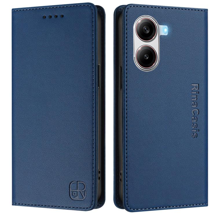 For Xiaomi Poco X7 Pro 5G / Redmi Turbo 4 5G RC01 Dual-Folded Magnetic Suction RFID Leather Phone Case