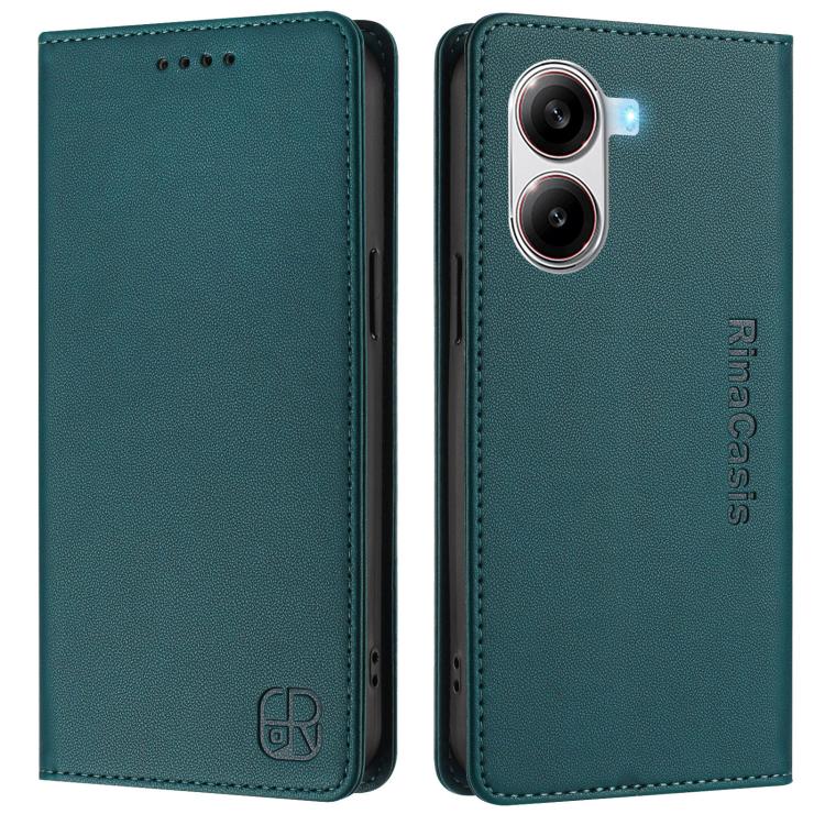 For Xiaomi Poco X7 Pro 5G / Redmi Turbo 4 5G RC01 Dual-Folded Magnetic Suction RFID Leather Phone Case