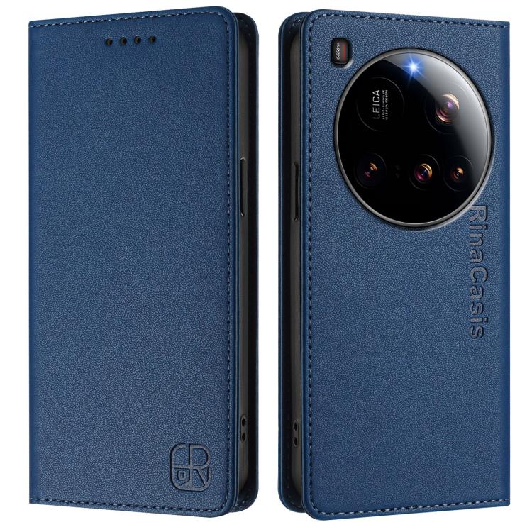 For Xiaomi 15 Ultra RC01 Dual-Folded Magnetic Suction RFID Leather Phone Case