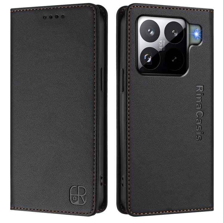 For Xiaomi 15S Pro RC01 Dual-Folded Magnetic Suction RFID Leather Phone Case