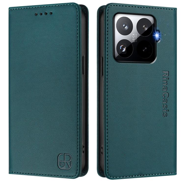 For Xiaomi 15T Pro RC01 Dual-Folded Magnetic Suction RFID Leather Phone Case