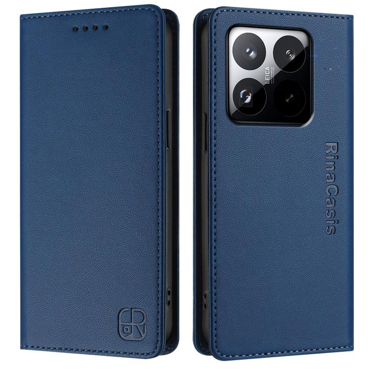 For Xiaomi 15T RC01 Dual-Folded Magnetic Suction RFID Leather Phone Case