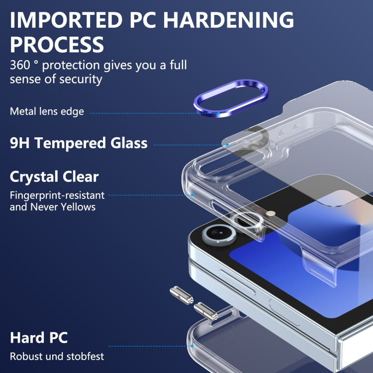 For Samsung Galaxy Z Flip5 lce Folding Series Integrated Clear PC Phone Case