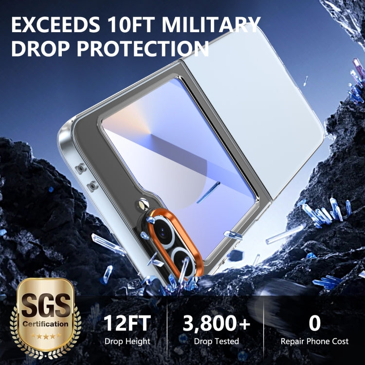 For Samsung Galaxy Z Flip5 lce Folding Series Integrated Clear PC Phone Case