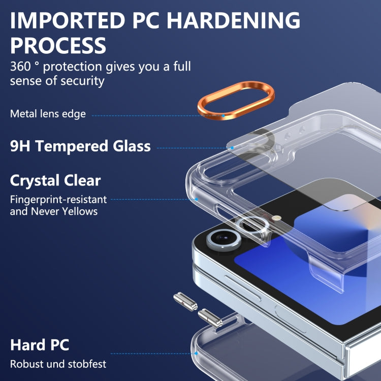 For Samsung Galaxy Z Flip5 lce Folding Series Integrated Clear PC Phone Case