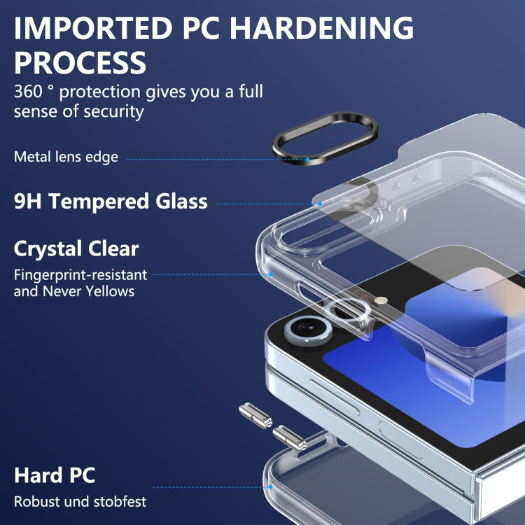 For Samsung Galaxy Z Flip5 lce Folding Series Integrated Clear PC Phone Case