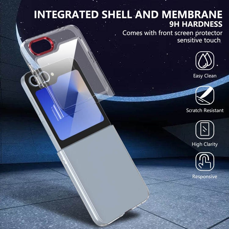 For Samsung Galaxy Z Flip5 lce Folding Series Integrated Clear PC Phone Case