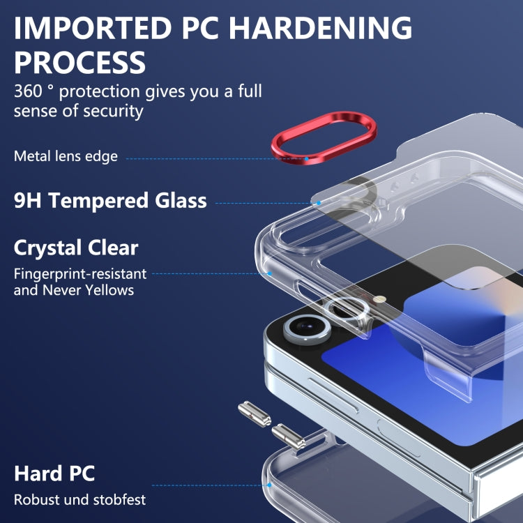 For Samsung Galaxy Z Flip5 lce Folding Series Integrated Clear PC Phone Case