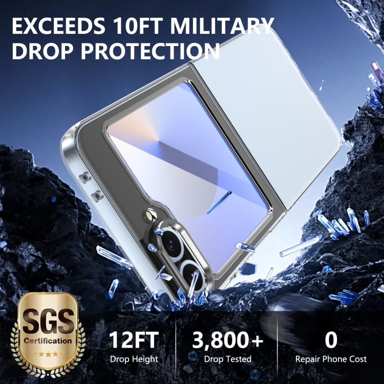 For Samsung Galaxy Z Flip5 lce Folding Series Integrated Clear PC Phone Case
