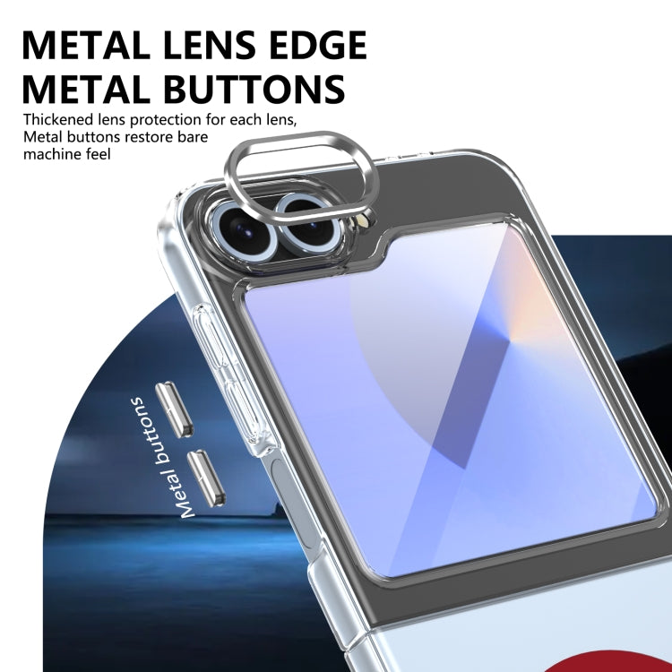 For Samsung Galaxy Z Flip5 lce Folding Series Integrated Clear PC Phone Case