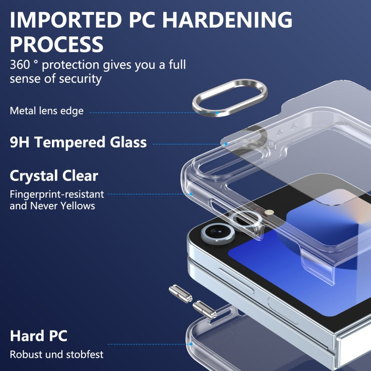 For Samsung Galaxy Z Flip5 lce Folding Series Integrated Clear PC Phone Case