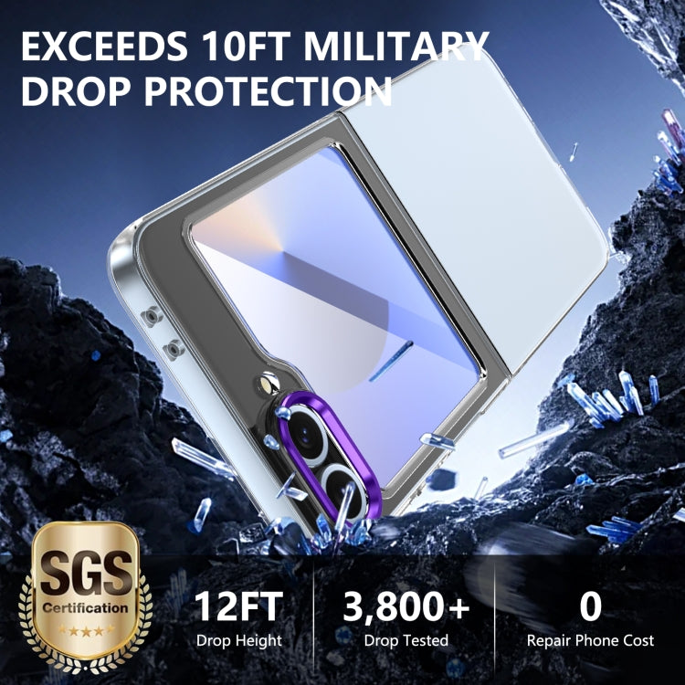 For Samsung Galaxy Z Flip5 lce Folding Series Integrated Clear PC Phone Case
