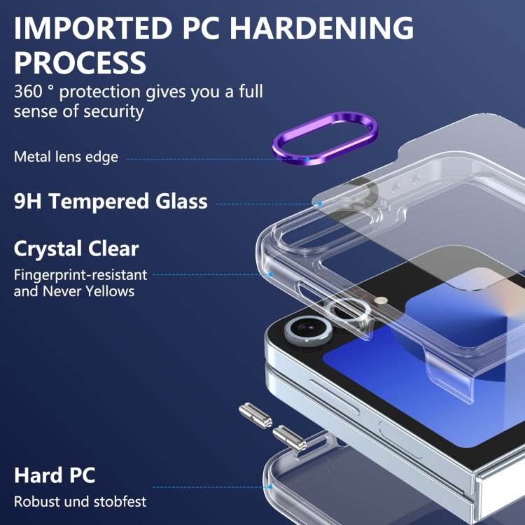 For Samsung Galaxy Z Flip5 lce Folding Series Integrated Clear PC Phone Case