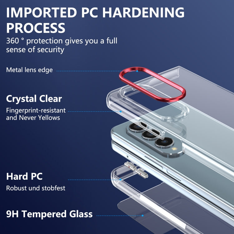 For Samsung Galaxy Z Fold4 lce Folding Series Integrated Clear PC Phone Case