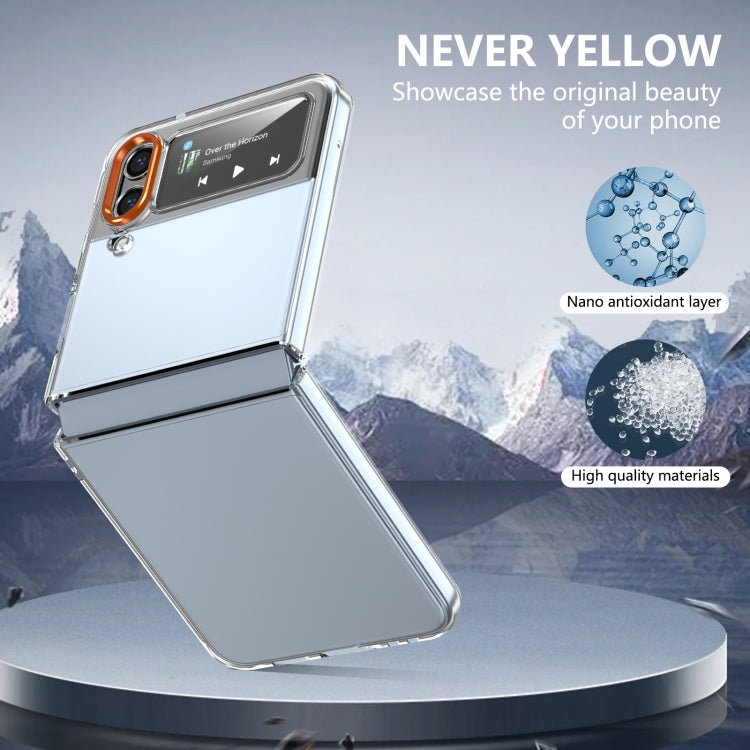 For Samsung Galaxy Z Flip4 lce Folding Series Integrated Clear PC Phone Case