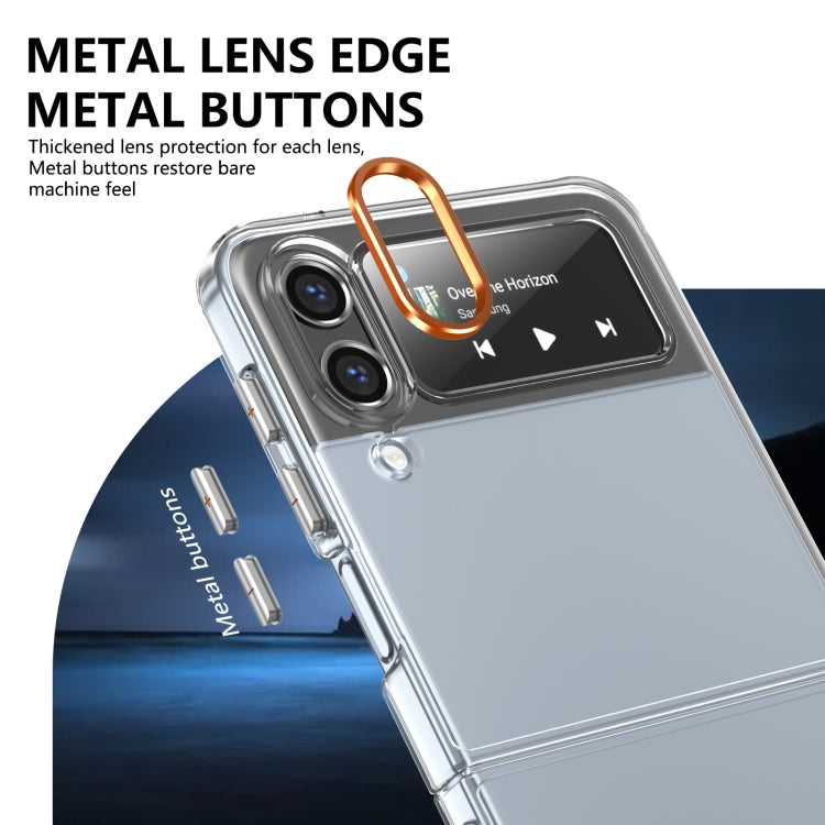 For Samsung Galaxy Z Flip4 lce Folding Series Integrated Clear PC Phone Case