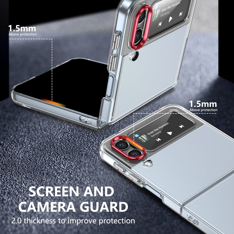 For Samsung Galaxy Z Flip4 lce Folding Series Integrated Clear PC Phone Case