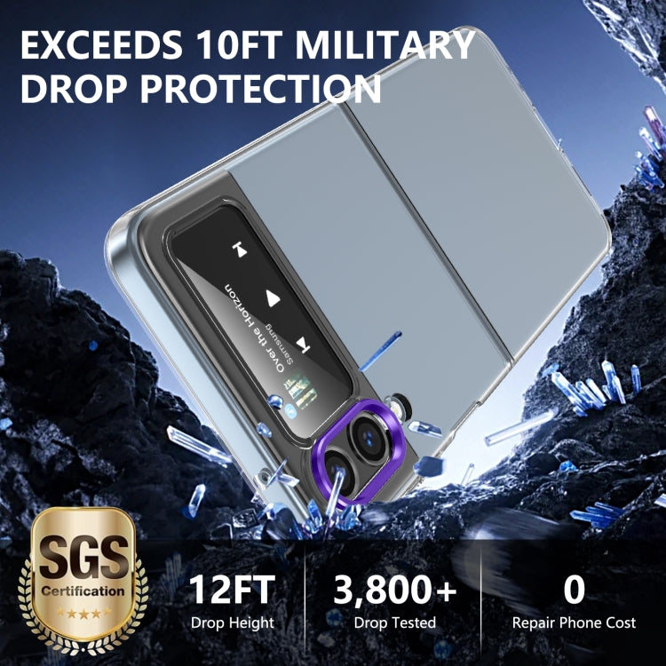 For Samsung Galaxy Z Flip4 lce Folding Series Integrated Clear PC Phone Case