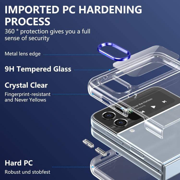 For Samsung Galaxy Z Flip3 5G lce Folding Series Integrated Clear PC Phone Case