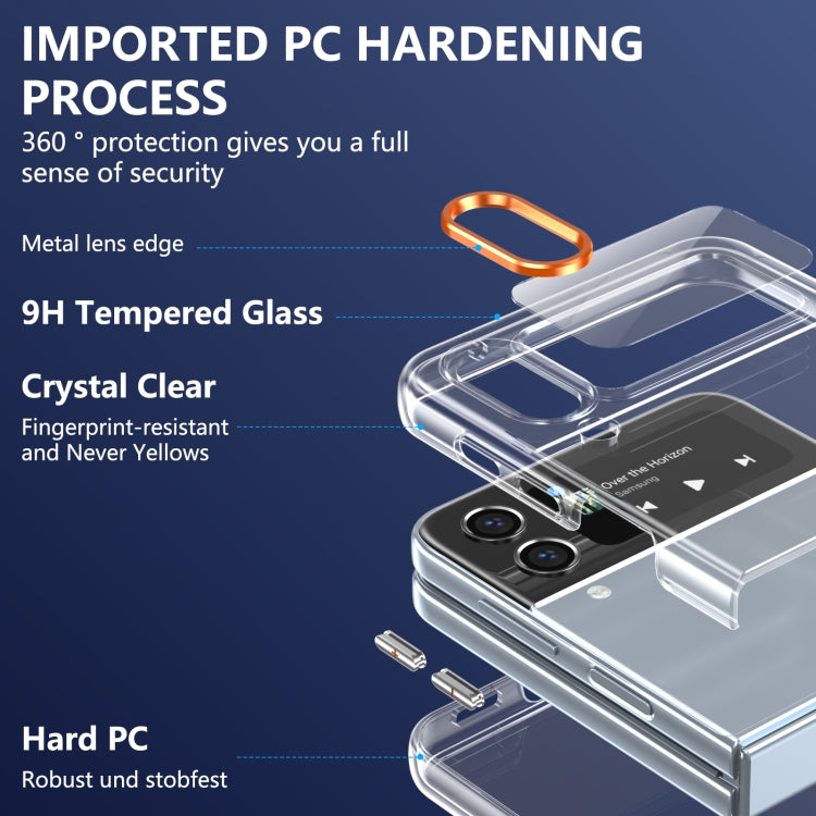 For Samsung Galaxy Z Flip3 5G lce Folding Series Integrated Clear PC Phone Case