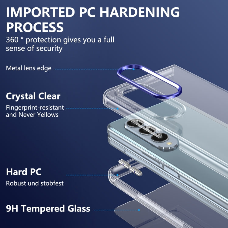 For Samsung Galaxy Z Fold3 5G lce Folding Series Integrated Clear PC Phone Case