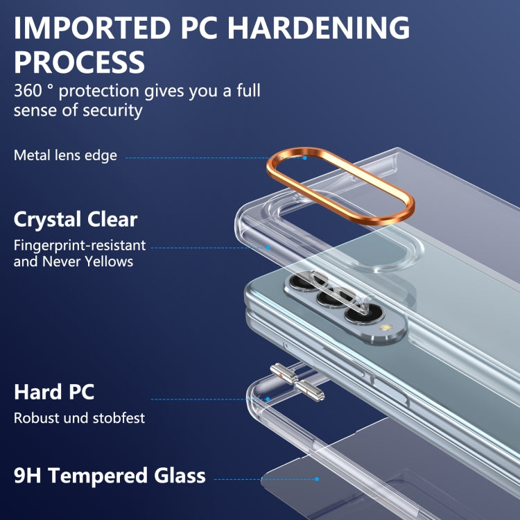 For Samsung Galaxy Z Fold3 5G lce Folding Series Integrated Clear PC Phone Case