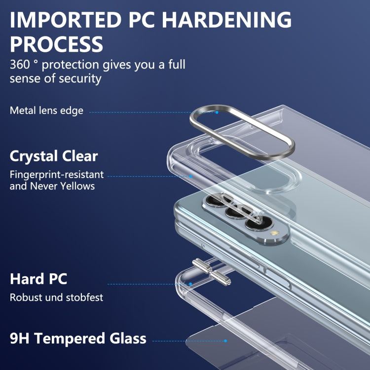 For Samsung Galaxy Z Fold3 5G lce Folding Series Integrated Clear PC Phone Case