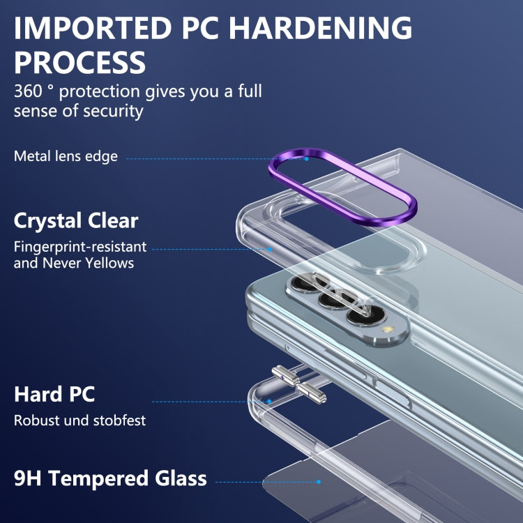 For Samsung Galaxy Z Fold3 5G lce Folding Series Integrated Clear PC Phone Case